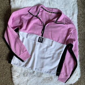 DKNY Sport Quarter Zip Pullover Color Block Shirt